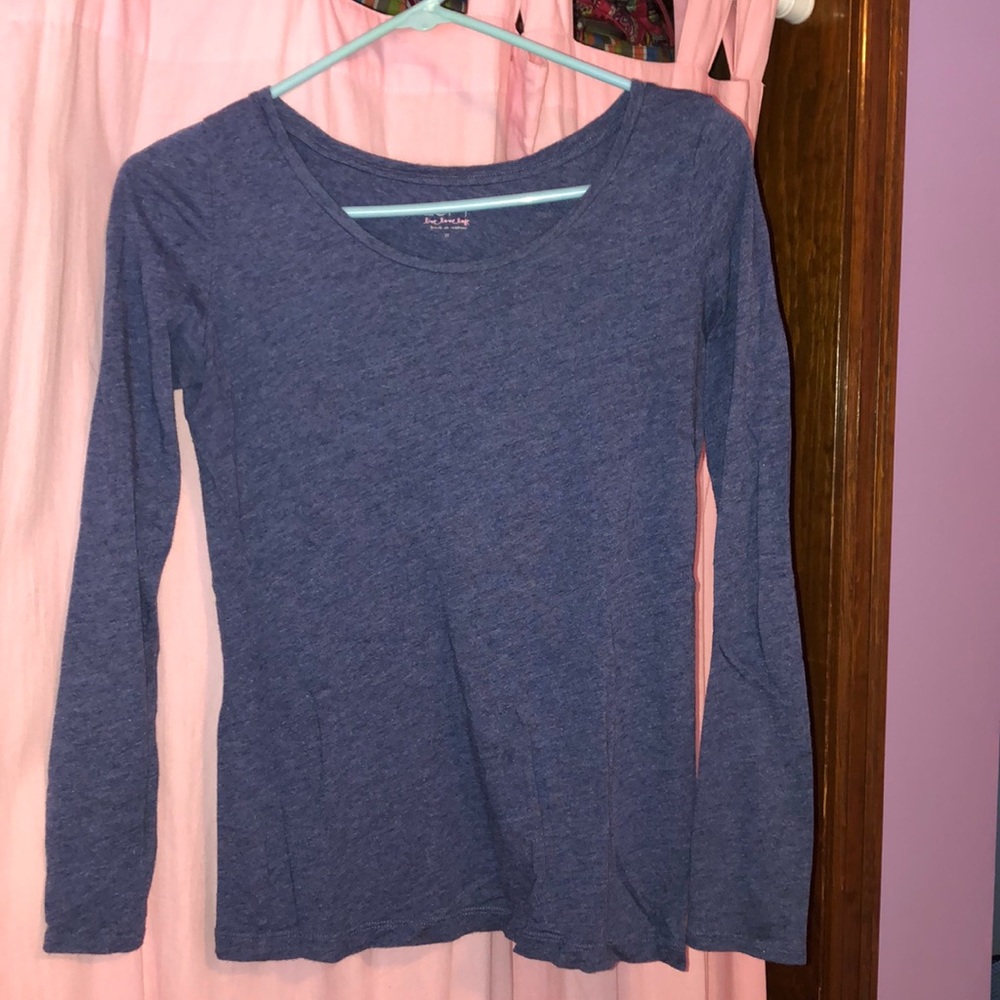 Blue long sleeve tee